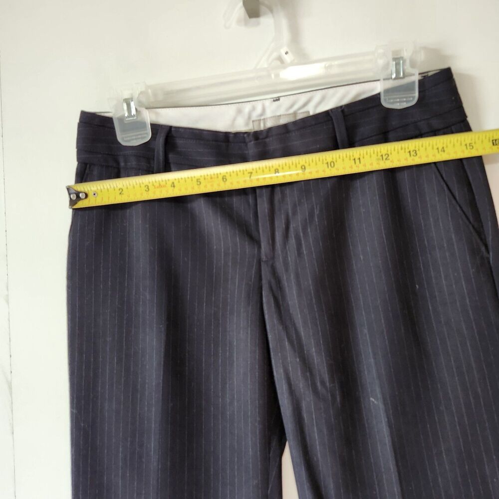 Banana Republic Martin Fit Womens Black Pin Stripe Dress Pants Size 2P Straight - Picture 8 of 14